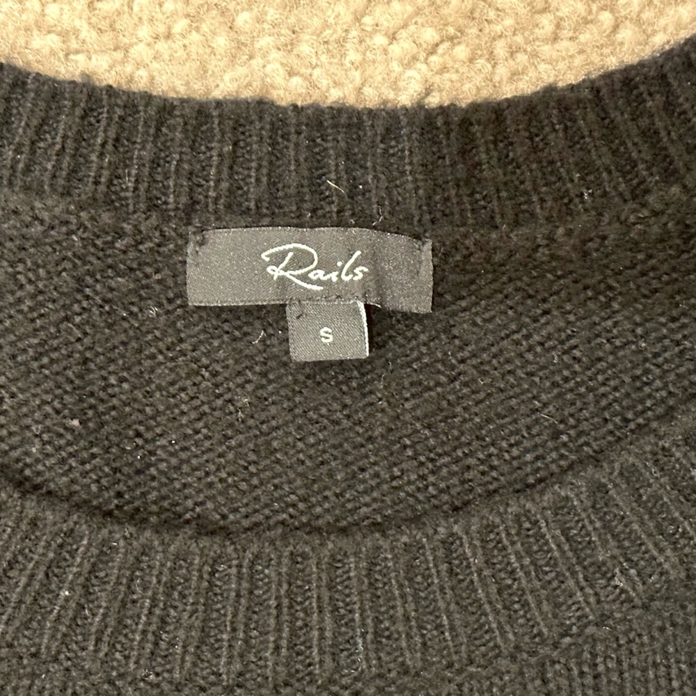 Rails Black Sweater With Stars - Size Small - image 3